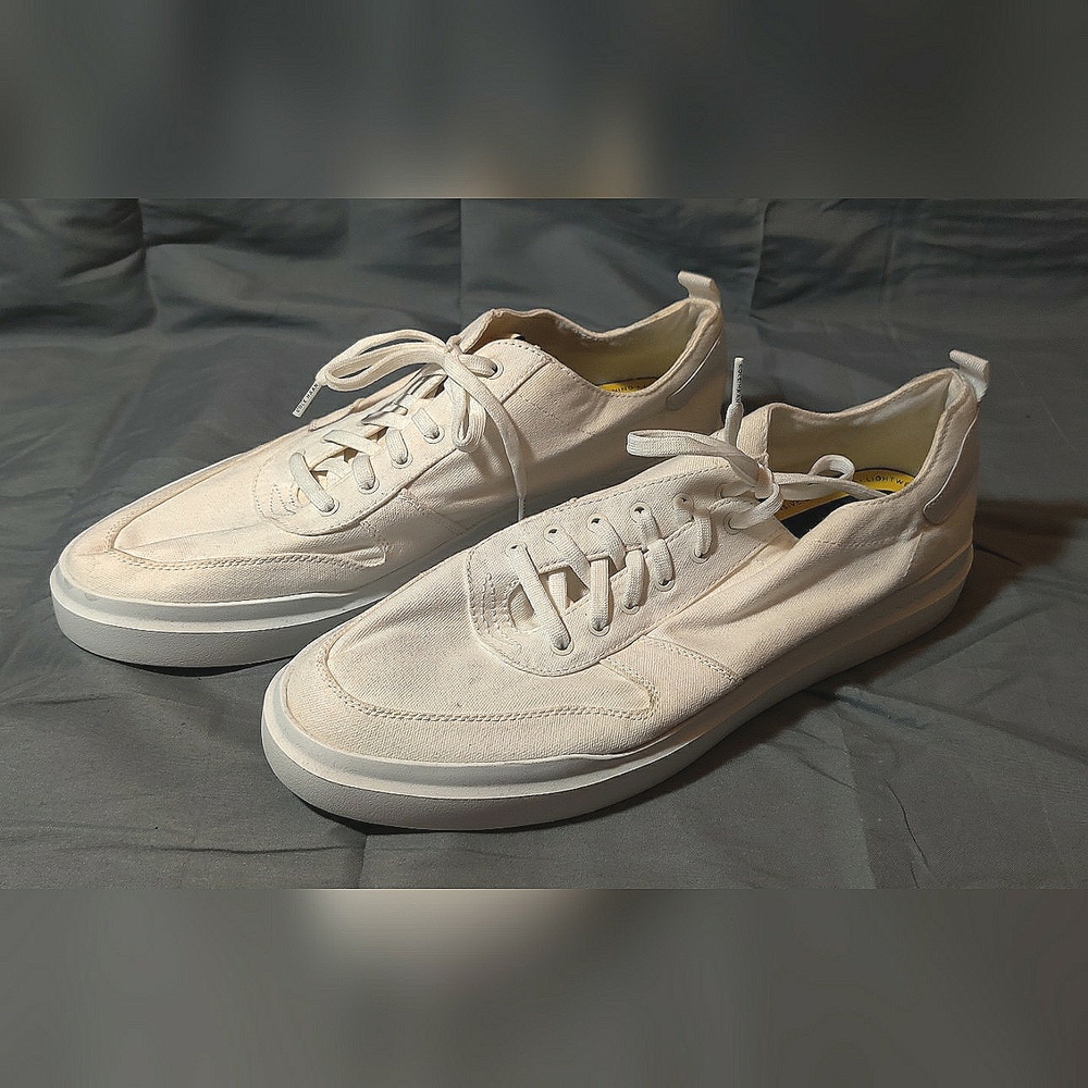 Men's Cole Haan White Canvas Sneaker Size 13 White